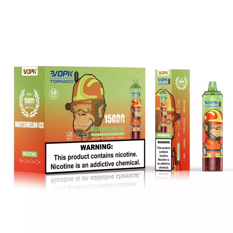 VOPK TORNADO 15000 Puffs Bulk Buy Rechargeable 0 2 3 5 Low Nicotine Disposable Vape Wholesale Adjustable air LED Display 2025 Hot 1 2