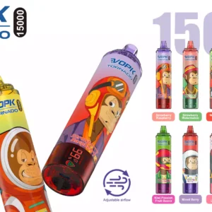 2025 Hot VOPK TORNADO 15000 Puffs 0% 2% 3% 5% Low Nicotine Disposable Vape Bulk Buy Rechargeable Wholesale 2