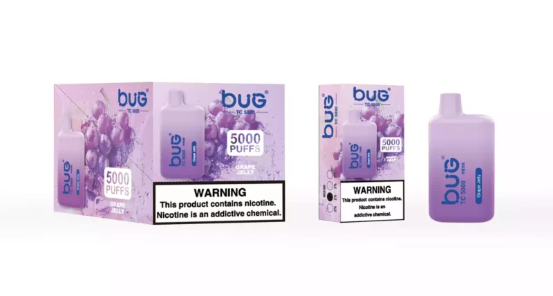 High Performance BUG-04 BC5000 Puffs Disposable Vape with Mesh Coil and Rechargeable Battery