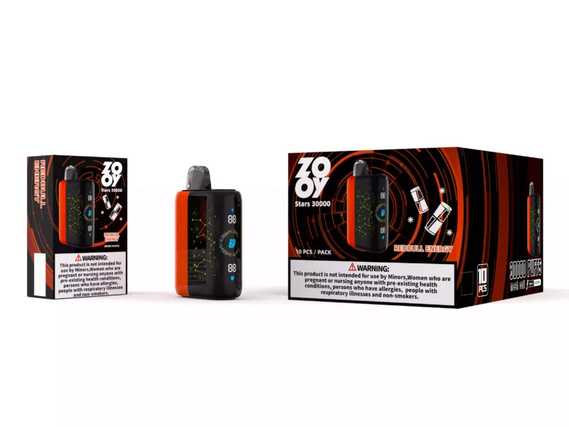 High Performance Disposable Vape ZOOY STARS 30000 Puffs with Dual Mesh Coil and Adjustable Airflow