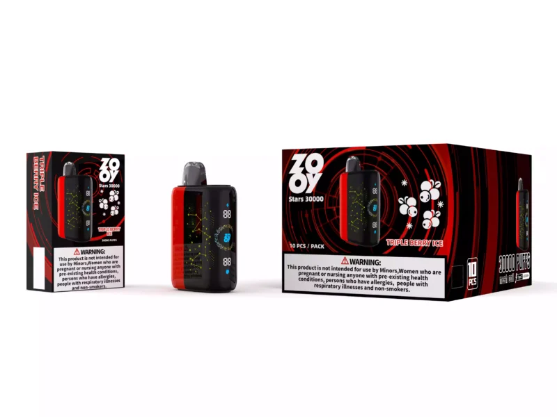 High Performance Disposable Vape ZOOY STARS 30000 Puffs with Dual Mesh Coil and Adjustable Airflow