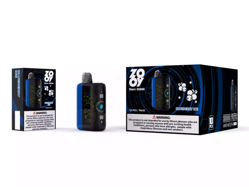 High Performance Disposable Vape ZOOY STARS 30000 Puffs with Dual Mesh Coil and Adjustable Airflow