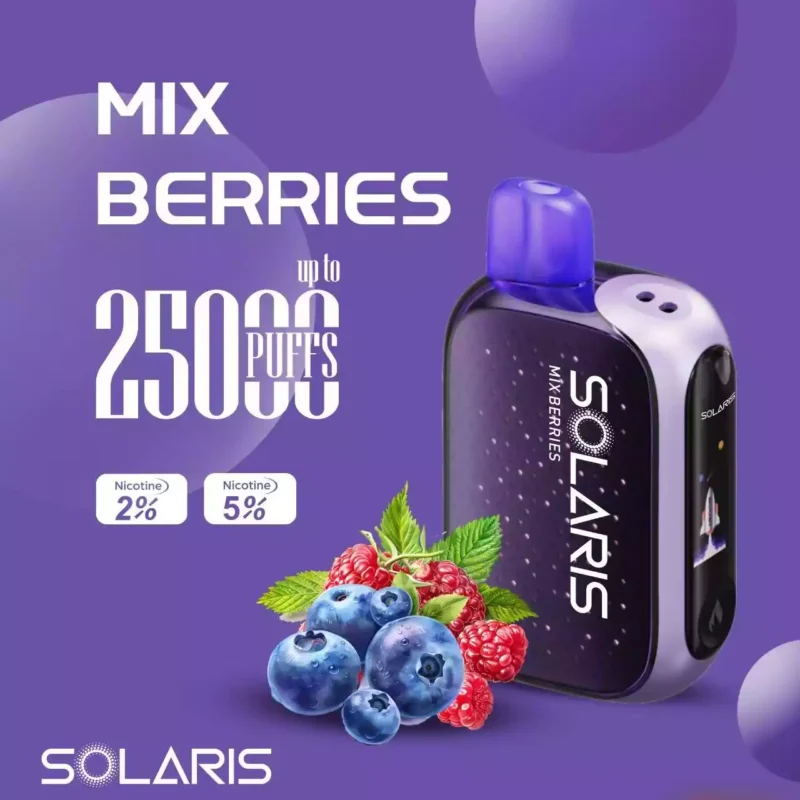 Top Value Factory Supply of Solaris 25K Puffs Vape Pen in Multiple Nicotine Strengths
