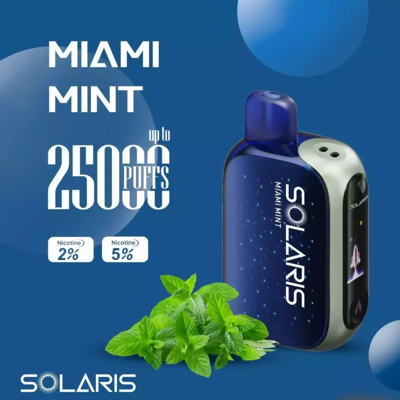 Top Value Factory Supply of Solaris 25K Puffs Vape Pen in Multiple Nicotine Strengths